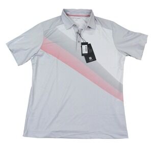Galvin Green Macoy Golf Polo Mens Large Grey Coral Ventil8 Plus Logo Sport NEW